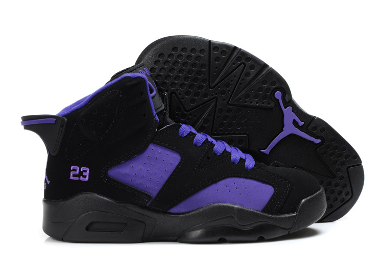 Air Jordan 6 Black Purple For Kids Air Jordan 6 Black Purple For Kids